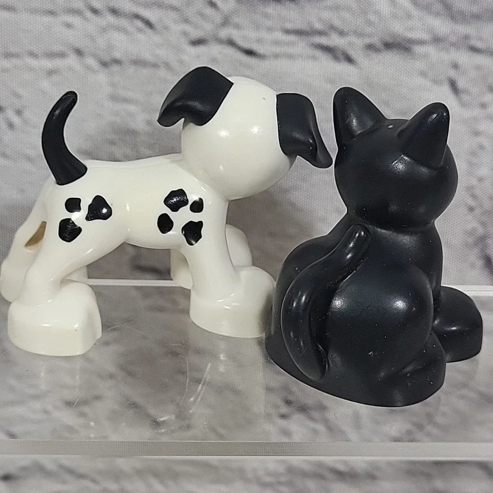 Lego Duplo Figures Lot Of 4 Child Boy Animals Giraffe Pets‎ Cat Dalmatian Dog
